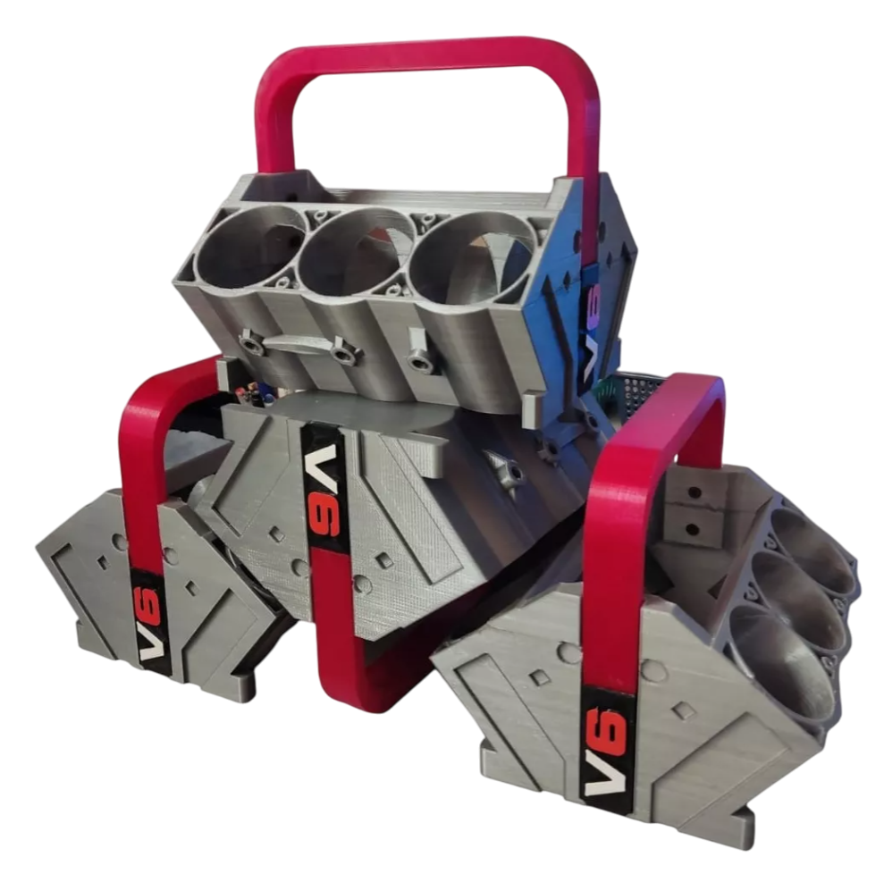 Hielera / Enfriador De Latas Forma De Motor V6